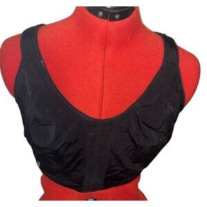 Livi Active Sports Bra Clasp Back Sz 40 H Womens Black Wide Straps High Support